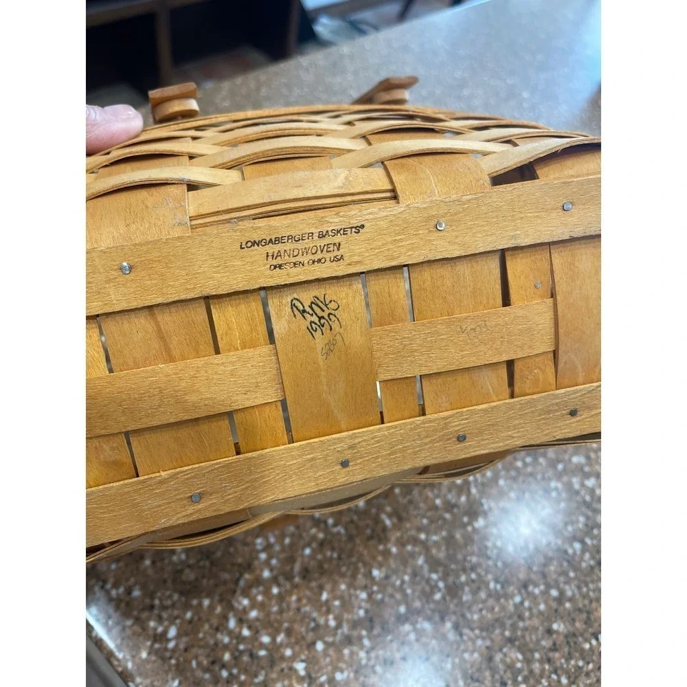 Longaberger hi low basket double handle